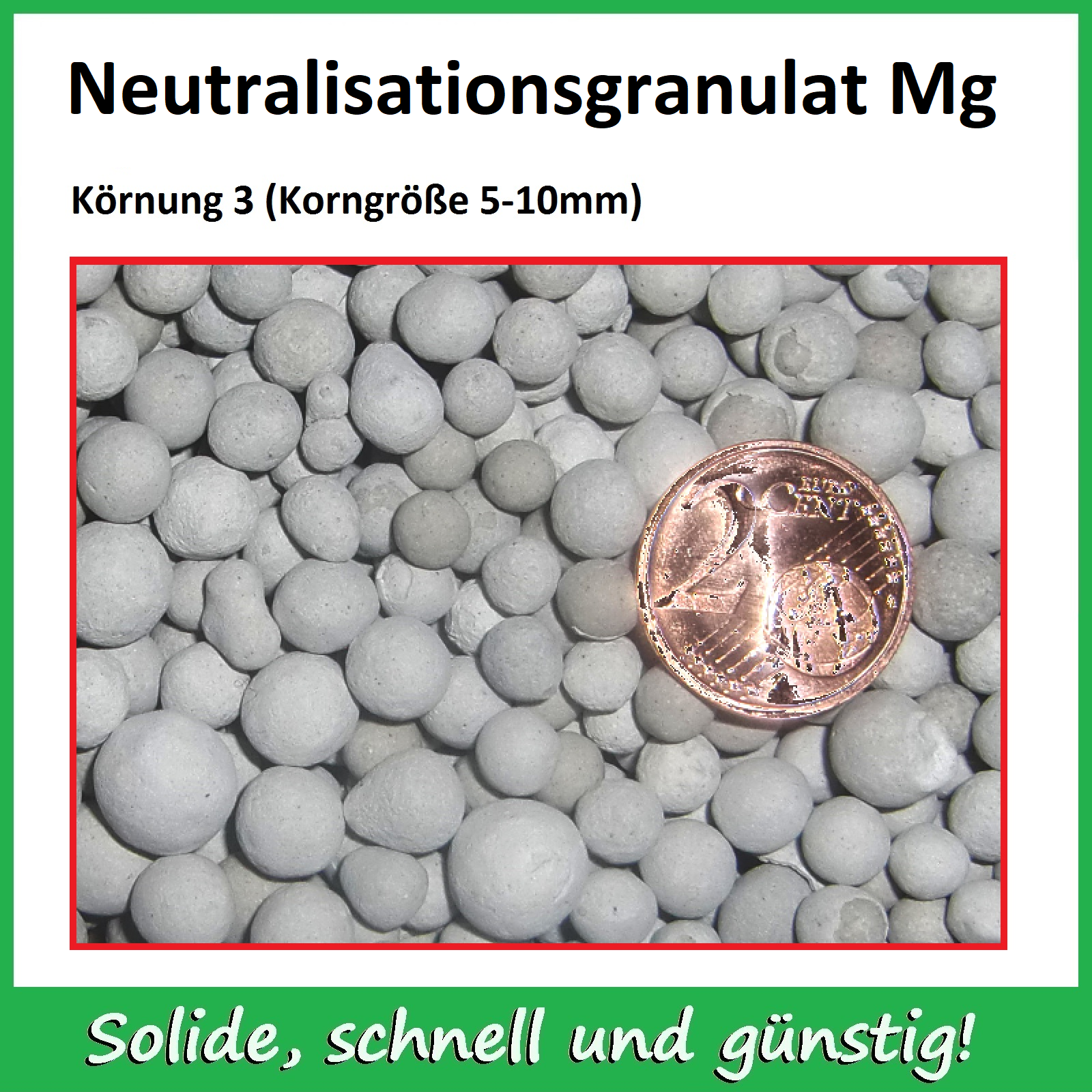 Neutralisationsgranulat Mg, 5,0 kg Beutel - Körnung 3